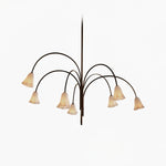 Petalia Blossom Chandelier – Floral Glass Pendant Light for Dining Room and Living Room