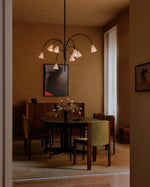 Petalia Blossom Chandelier – Floral Glass Pendant Light for Dining Room and Living Room