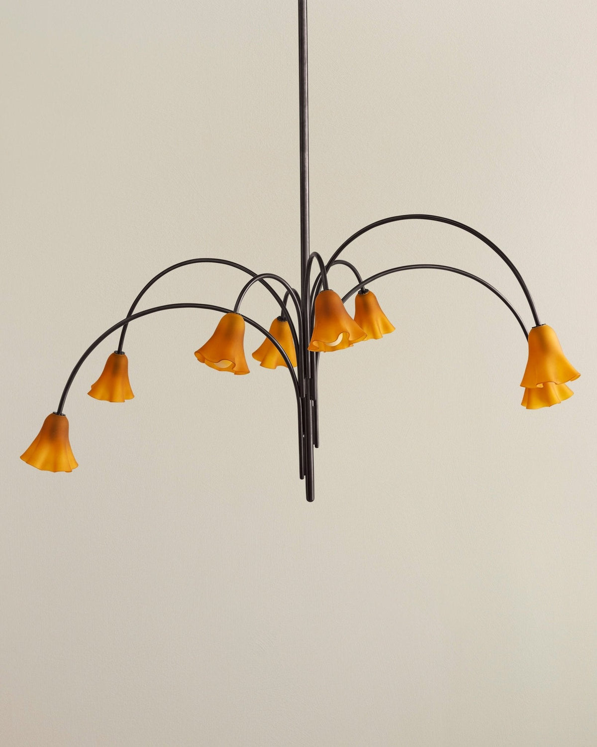Petalia Blossom Chandelier – Floral Glass Pendant Light for Dining Room and Living Room