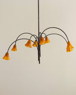 Petalia Blossom Chandelier – Floral Glass Pendant Light for Dining Room and Living Room