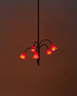 Petalia Blossom Chandelier – Floral Glass Pendant Light for Dining Room and Living Room