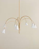 Petalia Blossom Chandelier – Floral Glass Pendant Light for Dining Room and Living Room