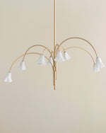 Petalia Blossom Chandelier – Floral Glass Pendant Light for Dining Room and Living Room