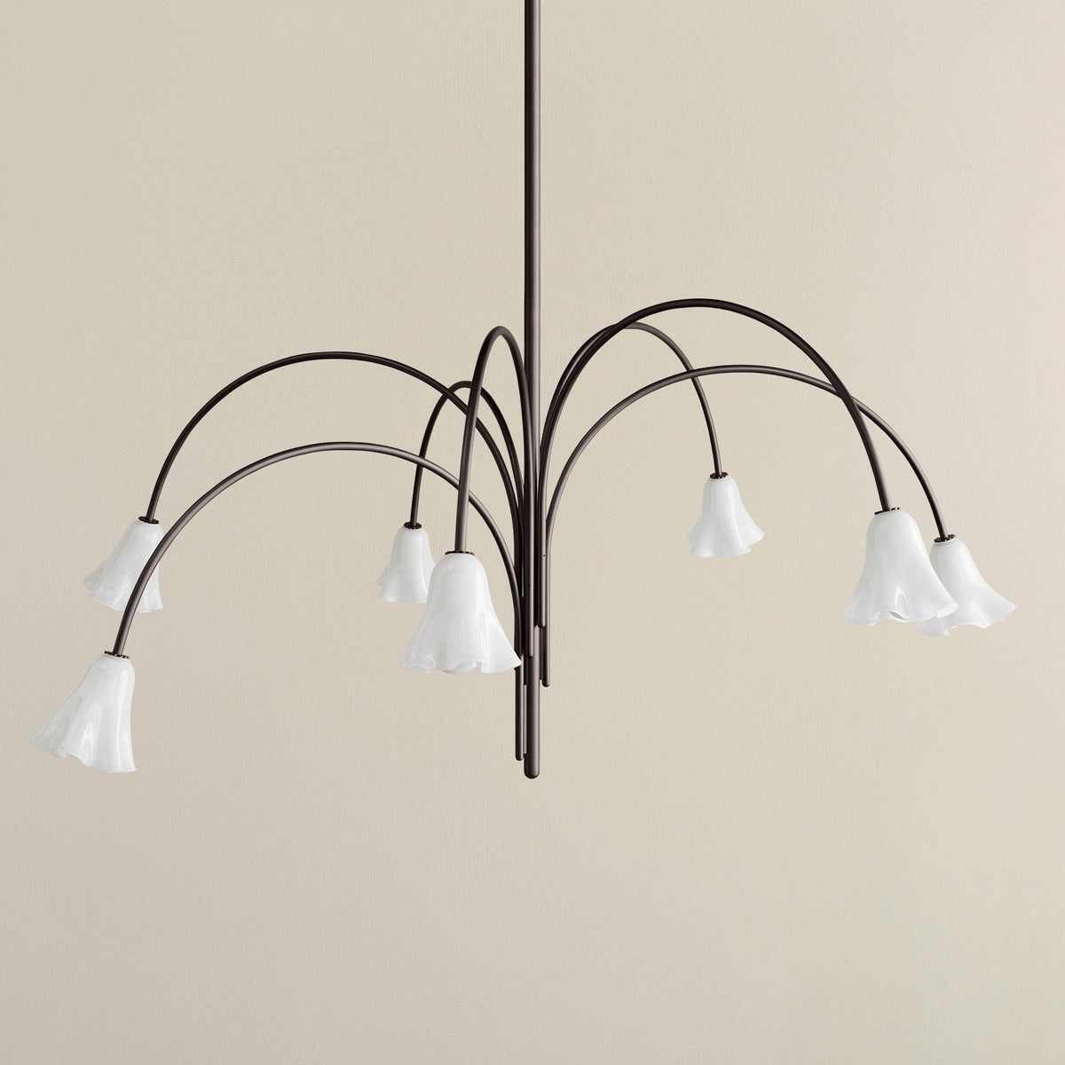 Petalia Blossom Chandelier – Floral Glass Pendant Light for Dining Room and Living Room