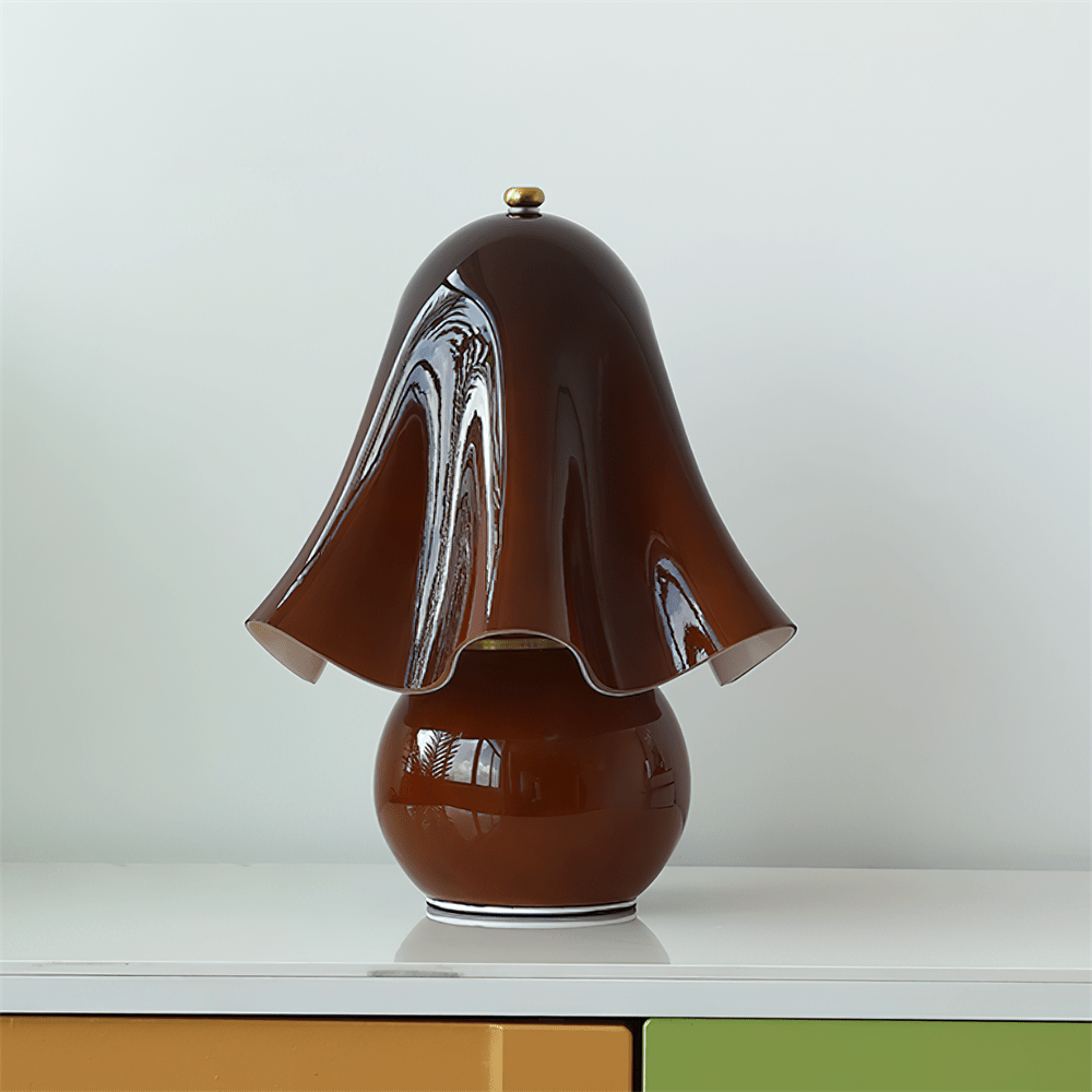 Petalia Hand-Blown Glass Table Lamp with Bead Accents for Modern Interiors