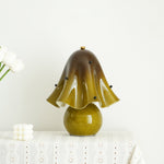 Petalia Hand-Blown Glass Table Lamp with Bead Accents for Modern Interiors