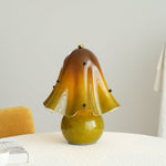 Petalia Hand-Blown Glass Table Lamp with Bead Accents for Modern Interiors