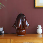 Petalia Hand-Blown Glass Table Lamp with Bead Accents for Modern Interiors