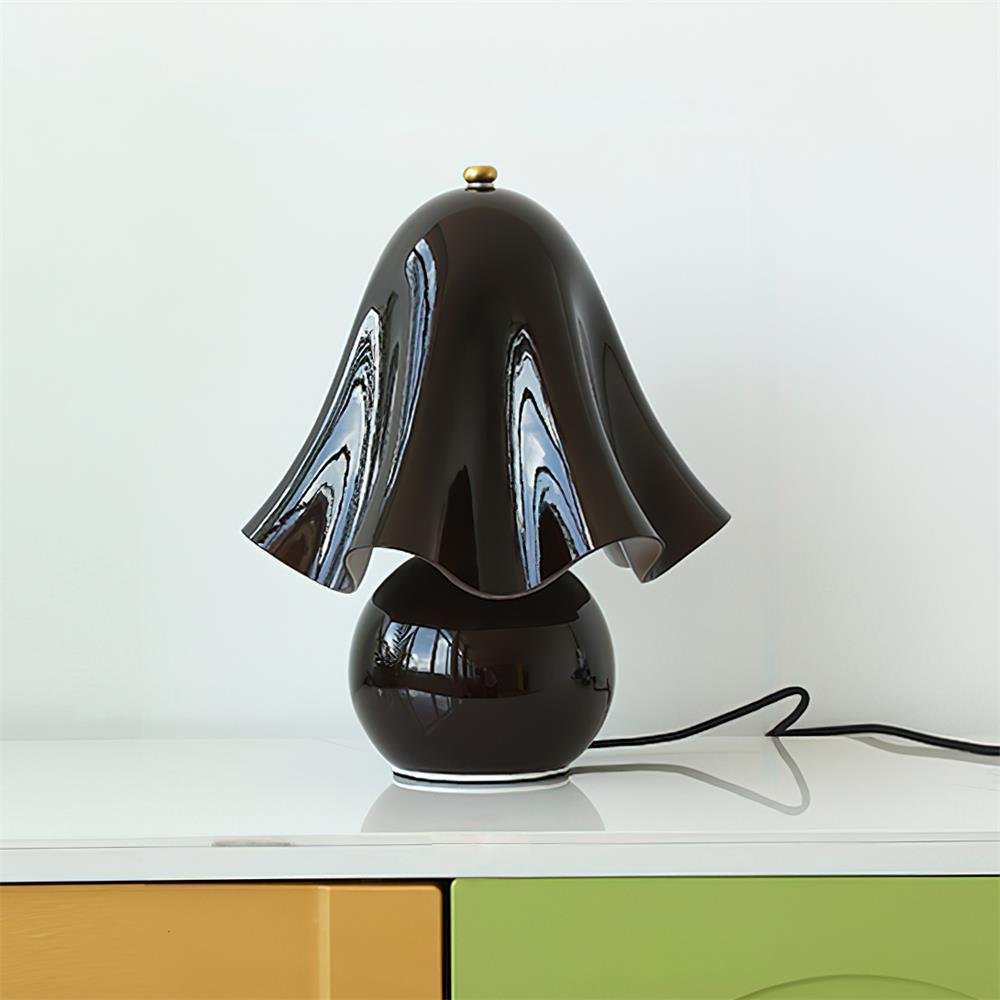 Petalia Hand-Blown Glass Table Lamp with Bead Accents for Modern Interiors
