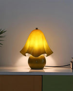 Petalia Hand-Blown Glass Table Lamp with Bead Accents for Modern Interiors