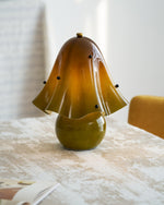 Petalia Hand-Blown Glass Table Lamp with Bead Accents for Modern Interiors