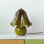 Petalia Hand-Blown Glass Table Lamp with Bead Accents for Modern Interiors