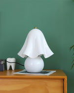 Petalia Hand-Blown Glass Table Lamp with Bead Accents for Modern Interiors