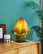 Petalia Hand-Blown Glass Table Lamp with Bead Accents for Modern Interiors