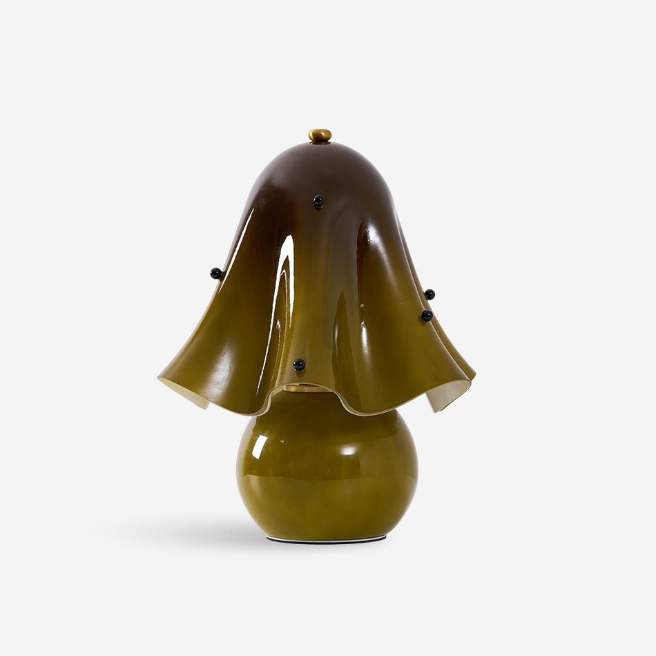 Petalia Hand-Blown Glass Table Lamp with Bead Accents for Modern Interiors