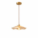 Petaline Trio Pendant Light – Three Glass Shades in Pink, Amber & Green