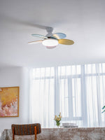 Petalo Six-Blade Wooden Ceiling Fan with Integrated LED Light