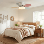 Petalo Six-Blade Wooden Ceiling Fan with Integrated LED Light
