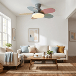Petalo Six-Blade Wooden Ceiling Fan with Integrated LED Light