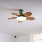 Petalo Six-Blade Wooden Ceiling Fan with Integrated LED Light