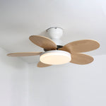 Petalo Six-Blade Wooden Ceiling Fan with Integrated LED Light