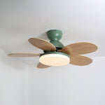 Petalo Six-Blade Wooden Ceiling Fan with Integrated LED Light