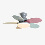 Petalo Six-Blade Wooden Ceiling Fan with Integrated LED Light