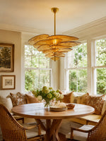 Petals Glass Chandelier – Hand-Blown Art Glass Pendant Light in Gold