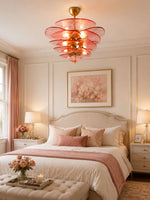 Petals Glass Chandelier – Hand-Blown Art Glass Pendant Light in Gold