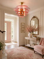 Petals Glass Chandelier – Hand-Blown Art Glass Pendant Light in Gold