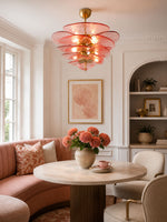 Petals Glass Chandelier – Hand-Blown Art Glass Pendant Light in Gold