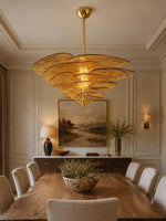 Petals Glass Chandelier – Hand-Blown Art Glass Pendant Light in Gold