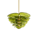 Petals Glass Chandelier – Hand-Blown Art Glass Pendant Light in Gold