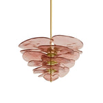 Petals Glass Chandelier – Hand-Blown Art Glass Pendant Light in Gold