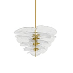 Petals Glass Chandelier – Hand-Blown Art Glass Pendant Light in Gold
