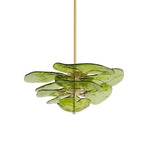 Petals Glass Chandelier – Hand-Blown Art Glass Pendant Light in Gold