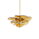 Petals Glass Chandelier – Hand-Blown Art Glass Pendant Light in Gold