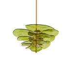Petals Glass Chandelier – Hand-Blown Art Glass Pendant Light in Gold