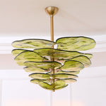 Petals Glass Chandelier – Hand-Blown Art Glass Pendant Light in Gold