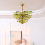 Petals Glass Chandelier – Hand-Blown Art Glass Pendant Light in Gold