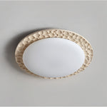 Petra Travertine LED Ceiling Light – Modern Flush Mount for Bedroom & Living Room