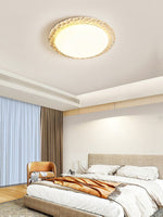 Petra Travertine LED Ceiling Light – Modern Flush Mount for Bedroom & Living Room