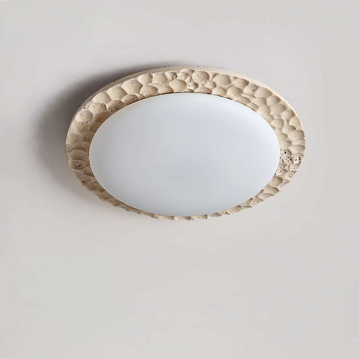Petra Travertine LED Ceiling Light – Modern Flush Mount for Bedroom & Living Room