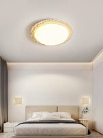 Petra Travertine LED Ceiling Light – Modern Flush Mount for Bedroom & Living Room