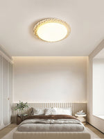 Petra Travertine LED Ceiling Light – Modern Flush Mount for Bedroom & Living Room