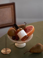 Petra Onyx Marble Pedestal Tray – Decorative Catchall Bowl