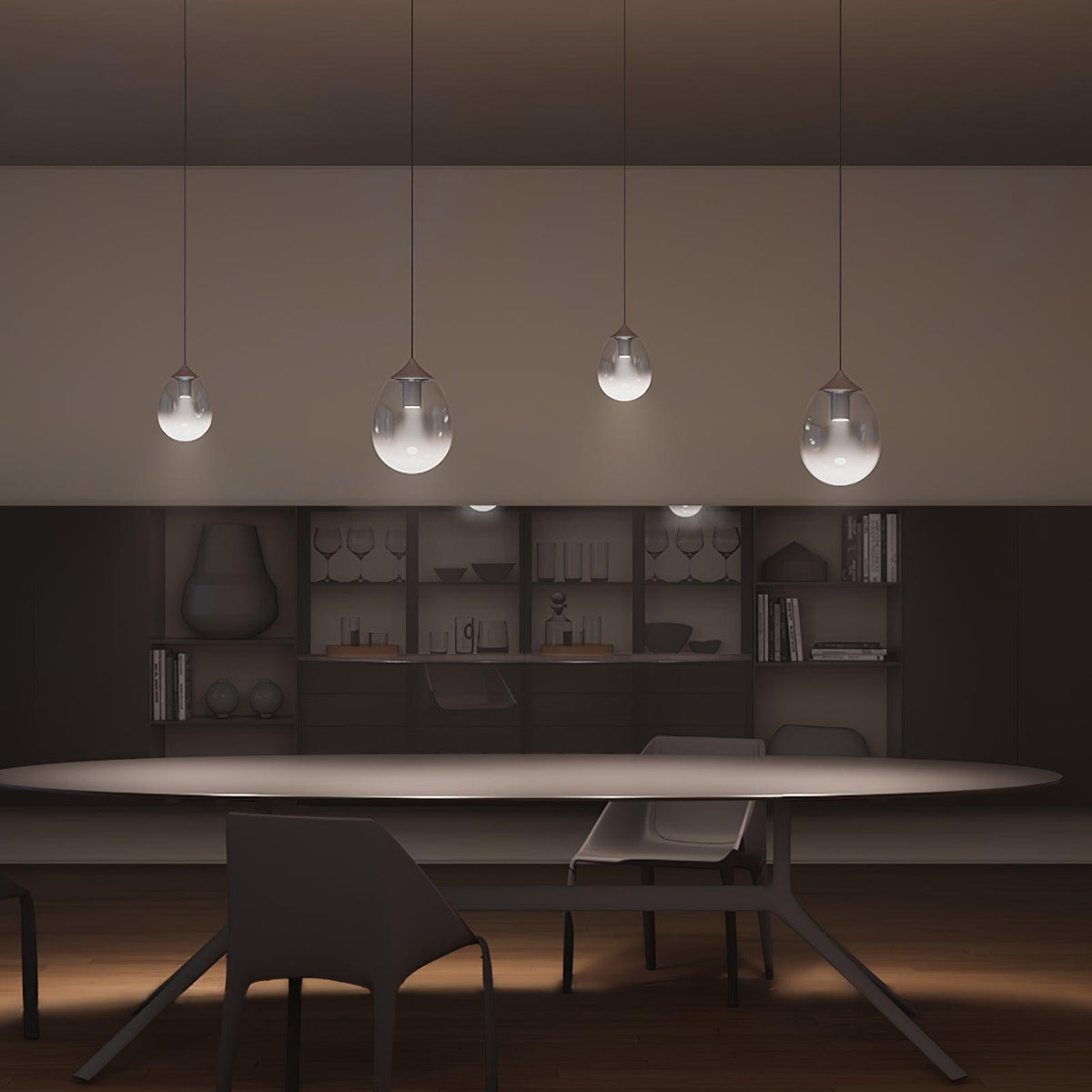 Petra Glass Pendant Light – Modern Minimalist Hanging Lamp for Dining and Living Spaces