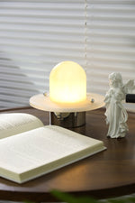 Petrified Alabaster Table Lamp – Sculptural LED Accent Light for Modern Interiors