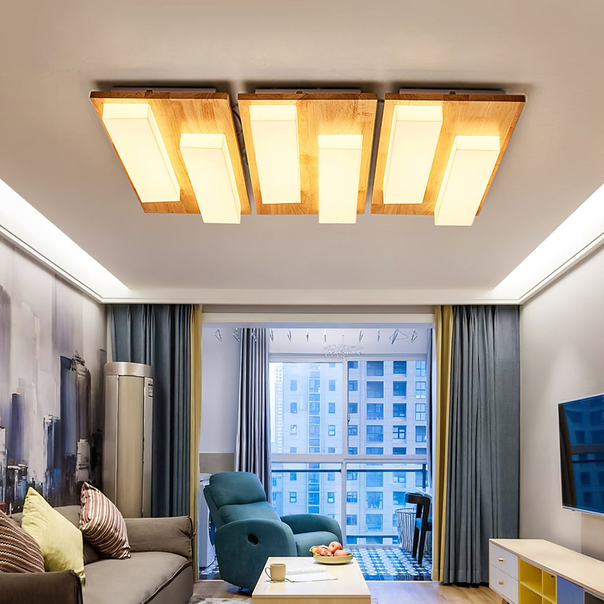 Piano Wood Art Ceiling Lamp