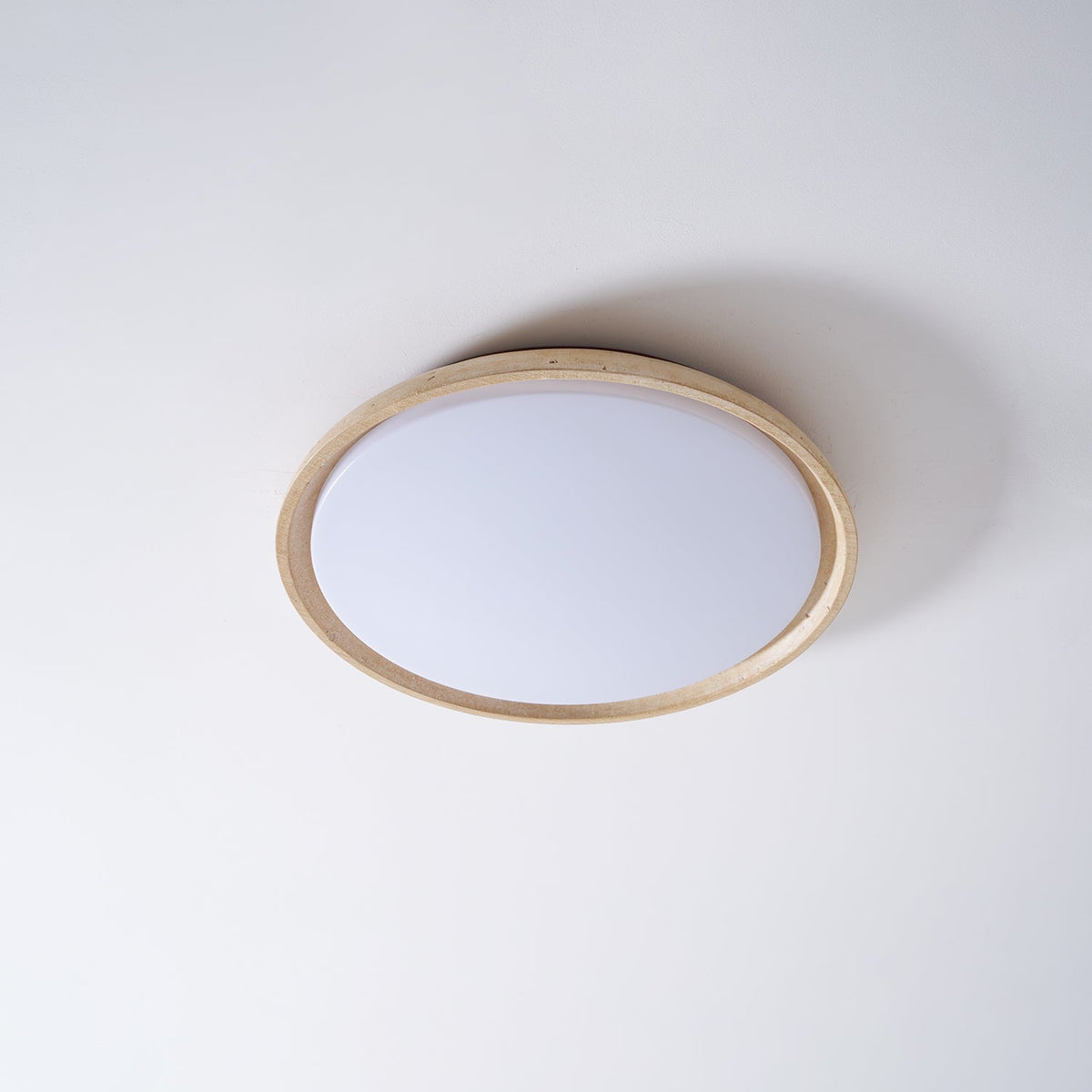 Aureum Edge Ceiling Light in Yellow Travertine — Modern Flush Mount LED